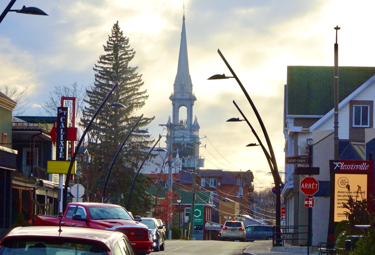 Le centre-ville de Plessisville, dans la MRC de L'Érable au Centre-du-Québec — secteur desservi par Transport Five Star