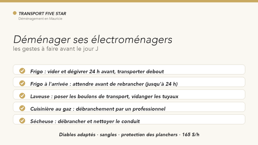 Déménager ses électroménagers sans dégât : le guide