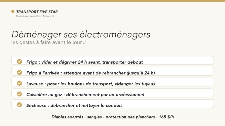 Déménager ses électroménagers sans dégât : le guide