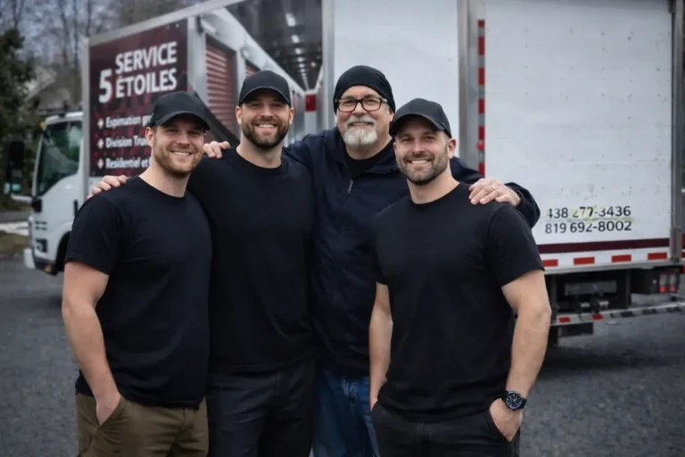L'équipe de déménageurs Transport Five Star à Trois-Rivières